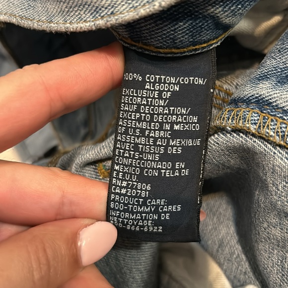 Vintage Tommy Hilfiger Mens 34x32 Baggy Wide Leg Denim Jeans Blue - Picture 3 of 9